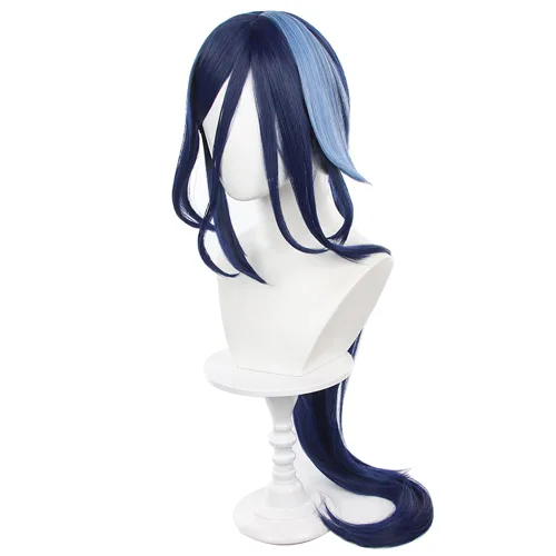 Vista 16 de Genshin Impact - Peluca de cosplay de anime con gorra de peluca gratis (Ayaka)