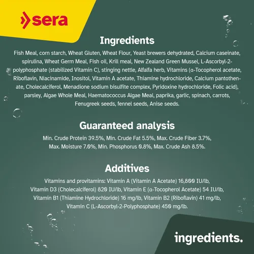 Vista 6 de Sera Koi Professional Spring & Fall Food 15.43lb Pellets flotantes para apoyo inmunológico y condición para temperaturas inferiores a 63 °F