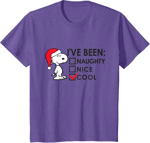 Vista 16 de Peanuts - Camiseta de Navidad fresca de Snoopy, Azul Blanco
