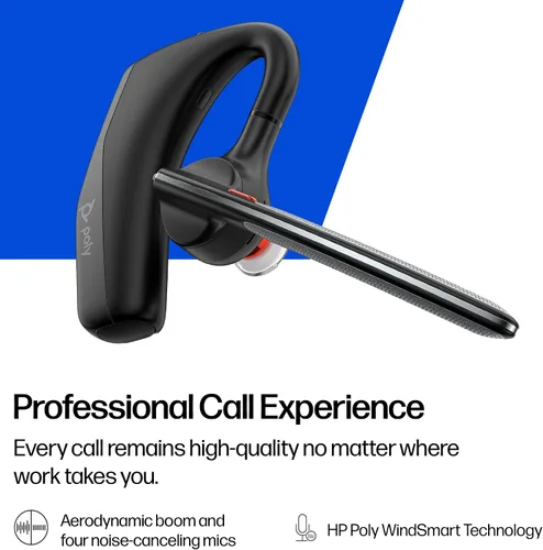 Vista 3 de Poly Voyager Legend 30 - Auriculares Bluetooth con micrófono - Boom discreto y 4 micrófonos con cancelación de ruido - Tecnología WindSmart