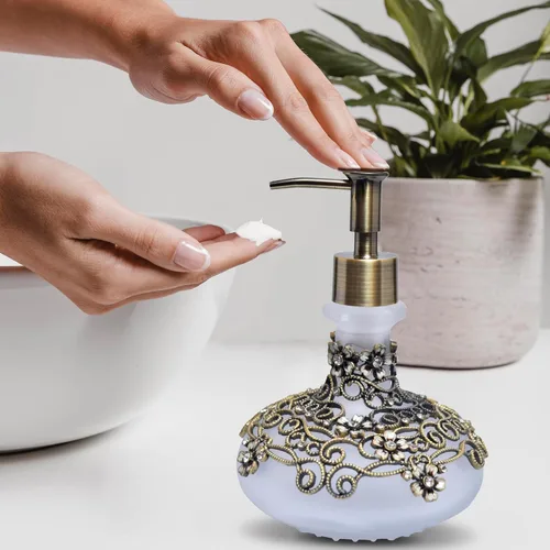Vista 5 de Decozen Regalos para mamá - Dispensador de loción de vidrio esmerilado de primera calidad, regalos para el día de la madre, regalo de cumpleaños