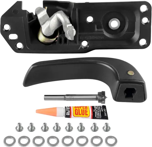 Vista 7 de Manija de puerta interior delantera lado del conductor compatible con 2007-2014 Chevy Silverado Avalanche Suburban Tahoe GMC Sierra Cadillac Negro