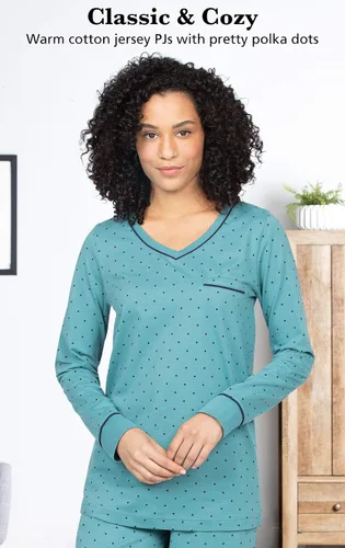Vista 63 de PajamaGram Pijamas para mujer - Conjuntos de pijamas para mujer, camiseta sin botones, 100% algodón
