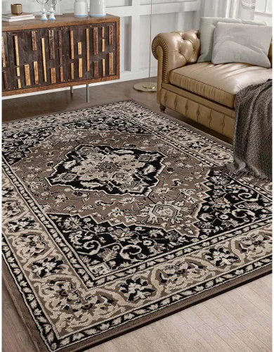 Vista 10 de BLUENILEMILLS Alfombra de pasillo de interior, respaldo de yute, alfombras tradicionales para sala de estar, cocina, oficina, dormitorio, decoración