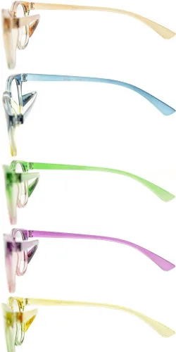 Vista 4 de Eyekepper Paquete de 5 lentes de lectura para mujer (uno para cada color, +0.00)