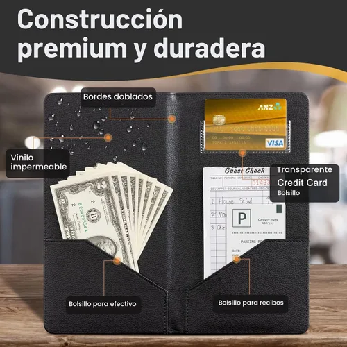 Vista 3 de CoBak Presentadores de Cheques para Restaurante, Soporte para Tarjetas de Cheques de Invitados, Soporte para Facturas de Restaurante, Presentadores