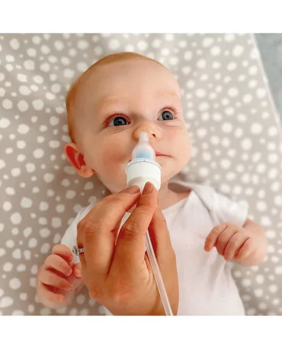 Vista 5 de Nuby, Aspirador nasal infantil Breathe-EEZ con estuche de viaje, 5 pulgadas
