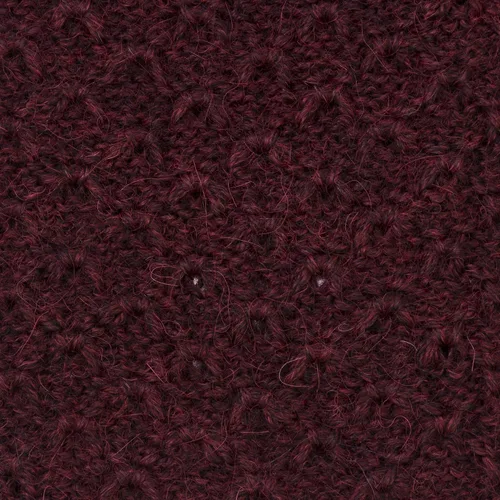 Vista 7 de NOVICA Manoplas 100% hechas a mano de alpaca bebé sin dedos con estampado de lana granate, guantes de accesorios de lana burdeos Perú 'Patrón