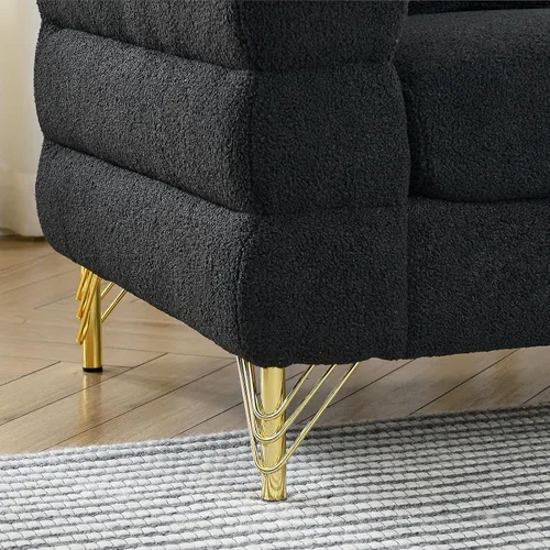 Vista 7 de Modern Loveseat Sofa Couch for Living Room, 81''W Lounge Futon Couch with 3 Pillows, Comfortable Seating Cushion, for Small Space Apartment, Concise