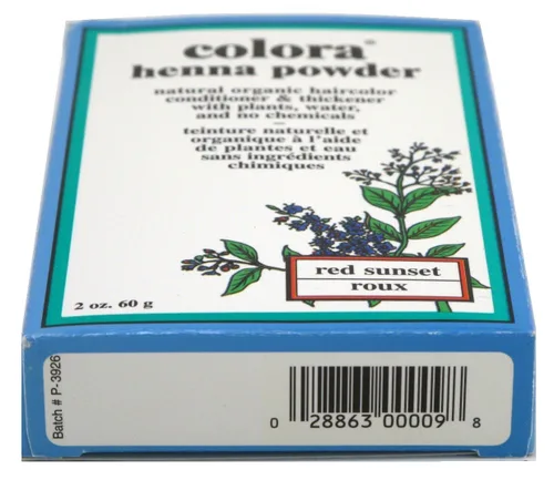 Vista 2 de Colora Tinte en polvo de henna para el cabello, rojo atardecer, 2 onzas (paquete de 6)