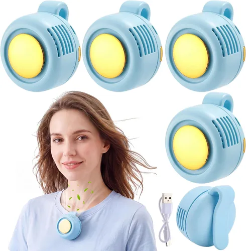Vista 23 de Paquete de 6 mini ventiladores silenciosos portátiles sin aspas Verde