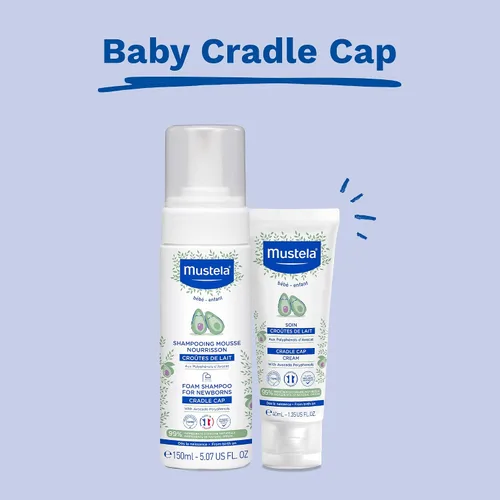 Vista 9 de Mustela Baby Cradle Cap Bundle – Champú natural para bebé y crema Cradle Cap – con aguacate natural – Juego de 2 piezas