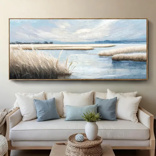 Vista 33 de Arte de pared para baño, decoración costera, barco náutico en la playa, lienzo con imagen de gaviota del océano, paisaje marino, arte de granja