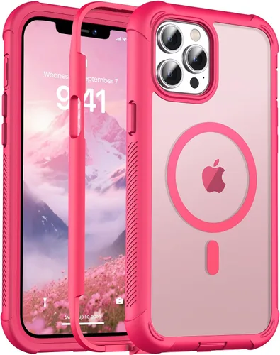 Vista 118 de jaroco - Funda magnética compatible con MagSafe para iPhone 11 de 6.1 pulgadas; protección de grado militar contra caídas, de doble capa