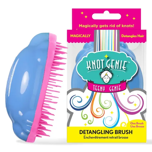 Vista 13 de Knot Genie Teeny - Cepillo desenredante para niños (sueño de aguamarina), cepillo desenredante perfecto para cabello rizado, separa suavemente