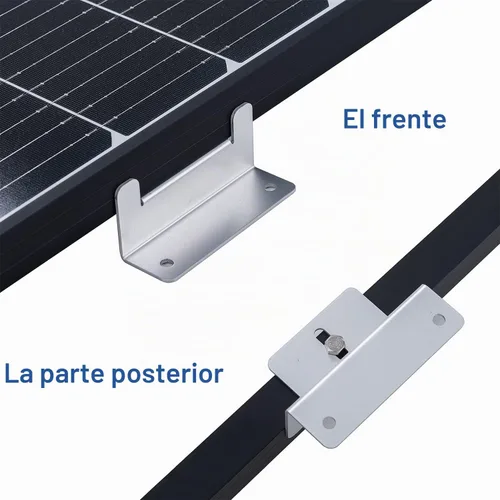 Vista 3 de JJN - Soportes para panel solar, 1 juego de 4 unidades, soportes