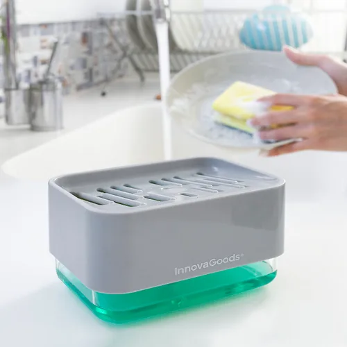 Vista 2 de Dispensador de Jabón 2 en 1 para Fregadero Pushoap InnovaGoods