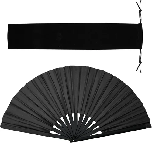 Vista 9 de 4 abanicos de mano con varillas de bambú plegables para baile de línea, estilo chino, rave, plegable, estilo retro, manualidades, encantador