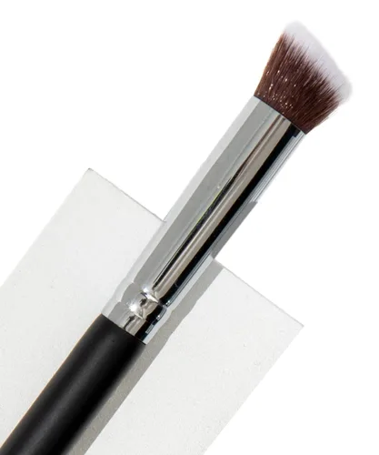 Vista 14 de Beauty Junkees Cepillo corrector para debajo de los ojos, pequeño, suave, esponjoso, cónico, sintético, sin crueldad, vegano, para polvo de fijación