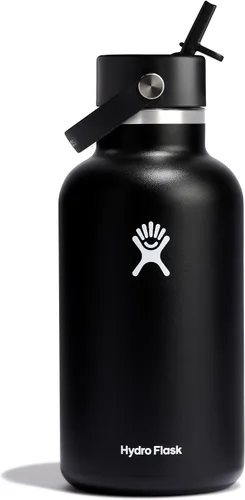Vista 52 de Hydro Flask Botella de agua – Acero inoxidable aislado – Tapa flexible con popote de boca ancha, antiderrames, a prueba de fugas y recargable