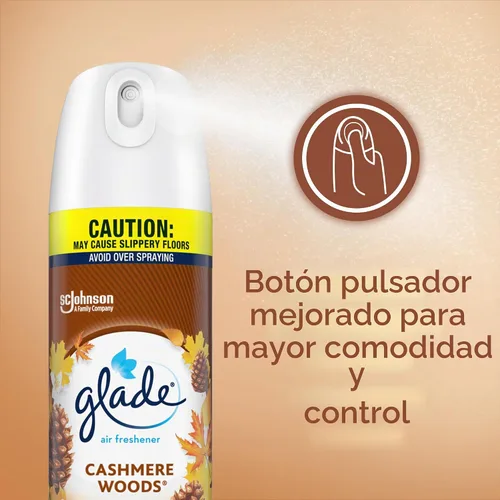 Vista 10 de Glade Ambientador en aerosol, madera de cachemira, 8.3 onzas, 6