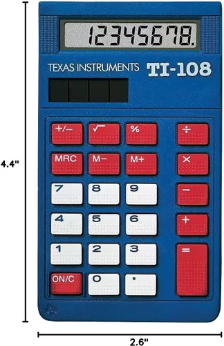Vista 2 de Texas Instruments TI-108, calculadora simple