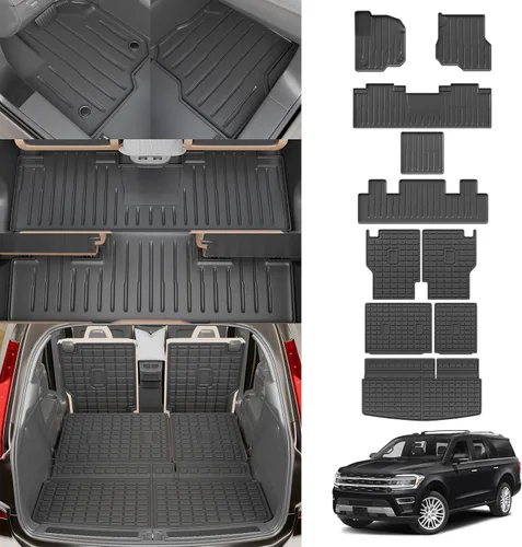 Vista 12 de Floor Mats Set (7 PCS) for 2016-2025 2026 Dodge Durango 7-Seater