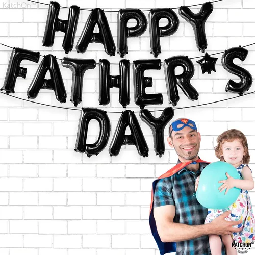 Vista 7 de Katchon, Globo de feliz día del padre – 16 pulgadas Cartel de feliz día del padre para decoraciones del día del padre Cartel del día del padre