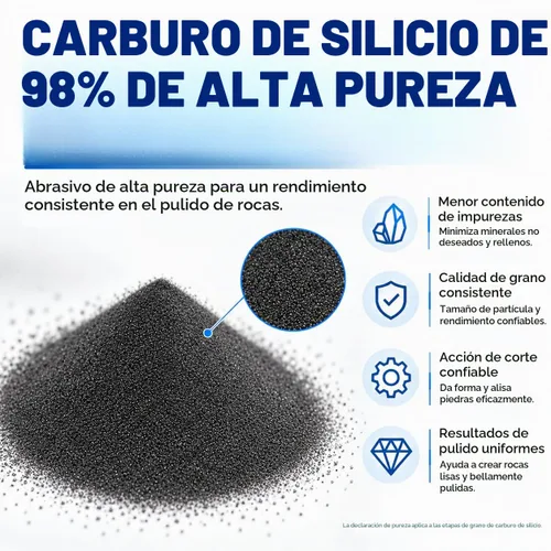 Vista 2 de Rock Tumbler - Juego de recambio de grano y pulido, 4 pasos, 3