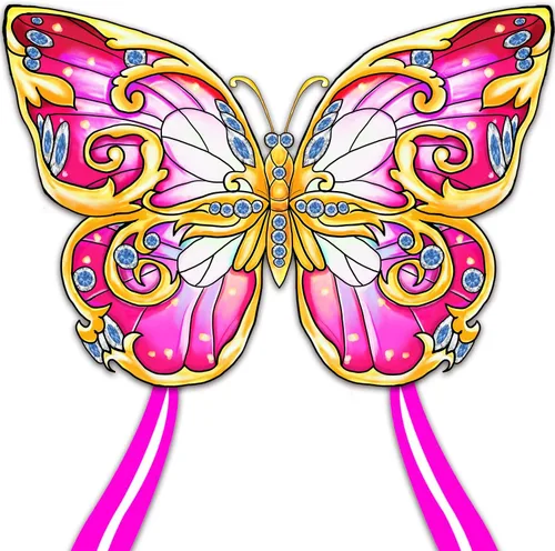Vista 19 de Xida Butterfly Kite for Kids & Adults Easy to Fly, Ages 4-8 8-12, Large Kite with 300ft Handle, Perfect for Beach Trips