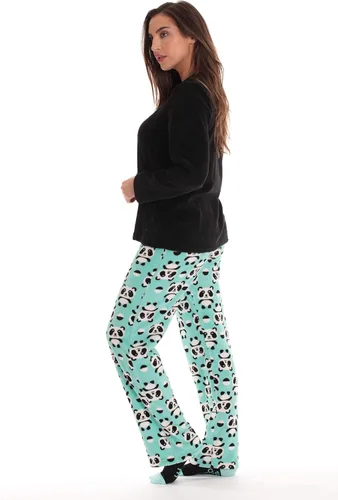 Vista 3 de Just Love - Conjunto de pijama ultrasuave para mujer, camisón, pantalón deportivo y calcetines a juego