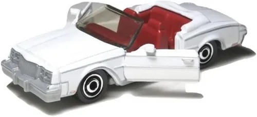 Vista 2 de Matchbox Piezas de mudanza - GTT19 ~ Coche de fundición a presión clásico a escala 1:64 ~ 1983 Buick Riviera ~ Rojo y Blanco