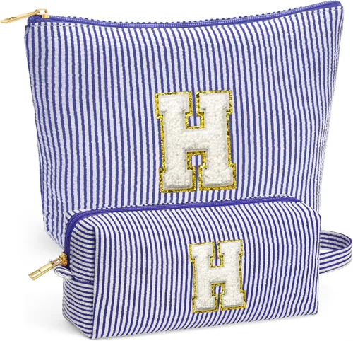 Vista 57 de Set de Bolsos de Maquillaje de Viaje - Bolso Inicial de Aseo de Viaje, Bolso de Cosméticos Portátil Bolso de Maquillaje de Viaje con Artículos Azul
