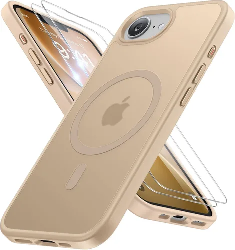 Vista 97 de Miracase Funda diseñada para iPhone SE 2022/SE 2020/7/8, funda multicolor de silicona a prueba de golpes (rojo)