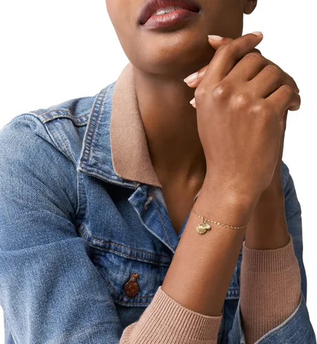 Vista 4 de Fossil - Pulsera de acero inoxidable para mujer, color oro rosa