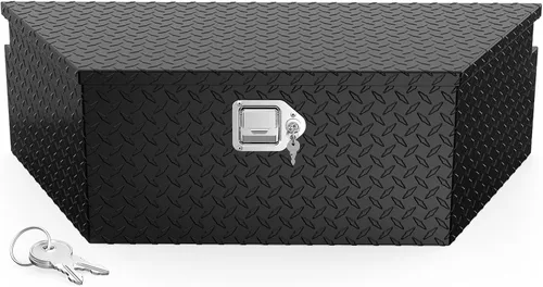 Vista 12 de TUFFIOM Caja de Herramientas para Cama de Camión de Aluminio de 33", Caja de Herramientas de Remolque de Placa Diamantada de Servicio Pesado