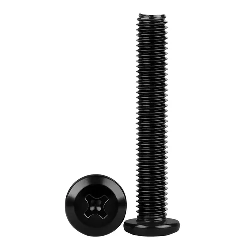 Vista 11 de M4-0.7 x 8 mm Tornillos de cabeza plana para muebles, pernos de acero inoxidable 304 con acabado negro, rosca completa, 50 piezas