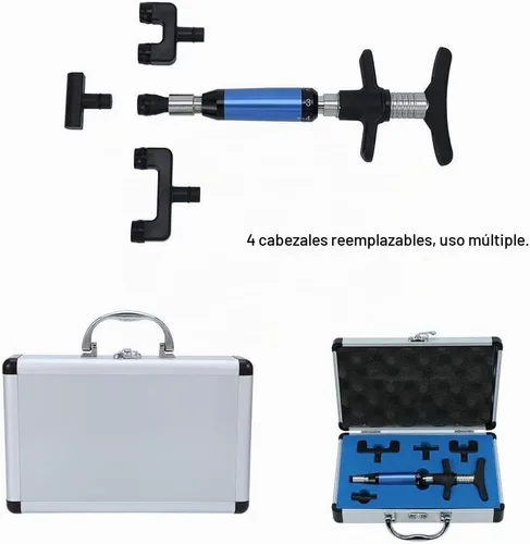 Vista 4 de Herramienta de ajuste quiropráctico, herramienta de corrección de ajuste quiropráctico manual de 6 niveles, masajeador de ajuste de columna