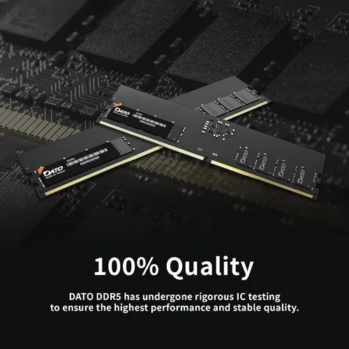 Vista 6 de DATO 16 GB de RAM, memoria DDR5 para escritorio y PC, 4800 MHz PC5-38400 CL40 1.1V 288-PIN UDIMM