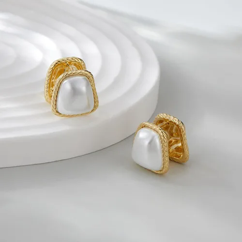 Vista 6 de Aretes de perlas para mujer, aretes redondos de perlas de imitación blancas, hipoalergénicos, regalos de joyería para mujer