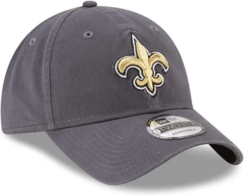 Vista 3 de New Era NFL Core Classic 9TWENTY Gorra Ajustable de Grafito - Talla Única Santos de Nueva Orleans