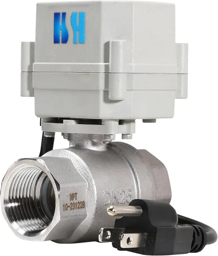 Vista 17 de 1/2" 3/4" 1" 110-230VAC Válvula de Bola Eléctrica Motorizada Normalmente Cerrada/Abierta CF8/Acero Inoxidable 304 Con Enchufe de EE. UU.
