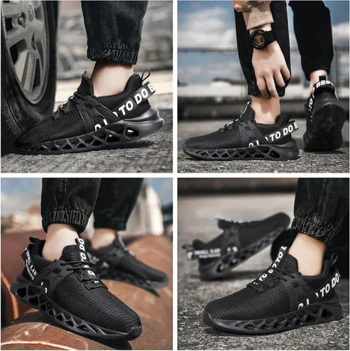 Vista 6 de Zapatos de punta de acero para hombres zapatos de trabajo indestructibles de seguridad para hombres zapatos ligeros a prueba de pinchazos