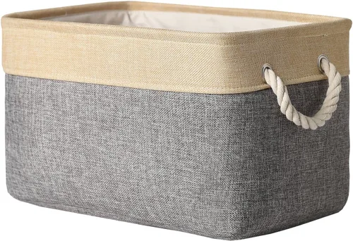Vista 16 de TheWarmHome Contenedores de almacenamiento para estantes, tamaño mediano, 3 unidades, 13.8 pulgadas de largo x 9.8 pulgadas de ancho x 6.7 pulgadas