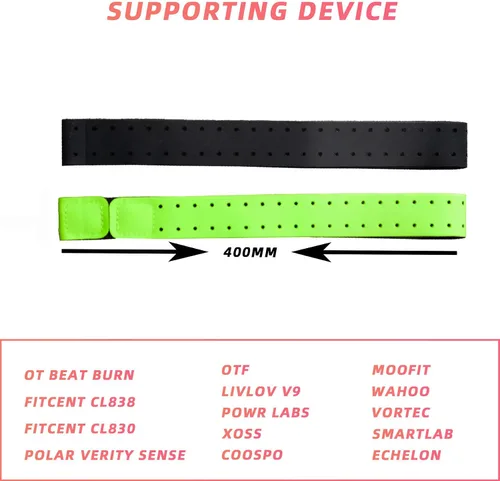 Vista 3 de Correa de repuesto para brazo Fitcent compatible con OTF, OTF Burn, Orange Theory Fitness, banda de monitor de frecuencia cardíaca OT Beat..