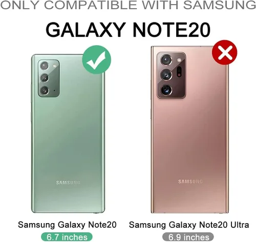 Vista 2 de Dexnor Funda para Samsung Galaxy Note 20 5G, [Protector de pantalla integrado y soporte] Protección de grado militar resistente a prueba de golpes