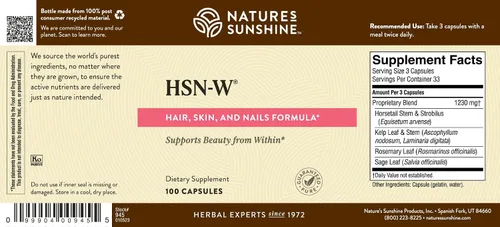 Vista 5 de Nature's Sunshine HSN-W, 100 Cápsulas