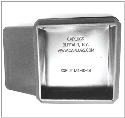 Vista 4 de Paquete de 10: (0.5 pulgadas (1/2 pulgadas), calibre 14-20, tapón cuadrado de plástico negro, tapa de extremo de tubo, insertos deslizantes