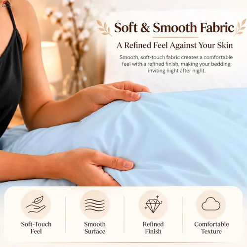 Vista 103 de ARlinen Juego de funda de edredón de tamaño individual, 100% algodón egipcio, juego de ropa de cama de 3 piezas con cierre de cremallera, incluye 1