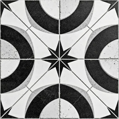 Vista 10 de IVN 10 azulejos de suelo de 12 x 12 pulgadas, diseño geométrico floral azul y naranja, autoadhesivas, removibles, autoadhesivas, calcomanías
